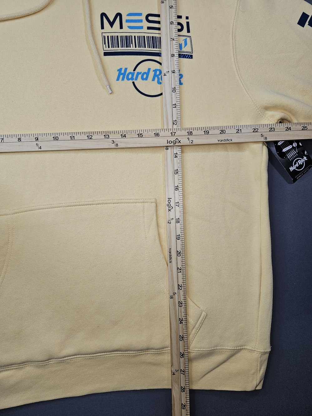 Hard Rock x Messi Collaboration Graphic Hoodie Yellow Special Edition - Picture 7 of 7